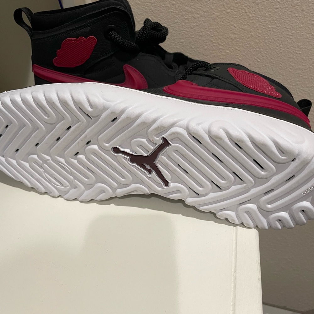 Red and black Nike Jordan 1 React